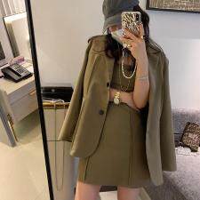 卡其西装，女装西装，XTZ style