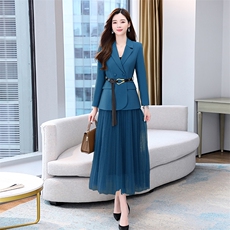 西装套装裙女春秋2025秋季新款女装流行时髦洋气减龄连衣裙两件套，女装套装/套裙，卡杰菲