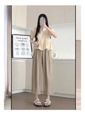 2025百搭醋酸奶昔夏日清凉奶奶裤，女装休闲裤，东正羊绒