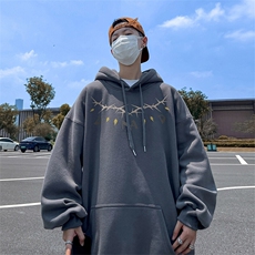 抖音得物供货可提供视频春装重磅美式宽松连帽卫衣DL2417，男装卫衣，电商A486-1