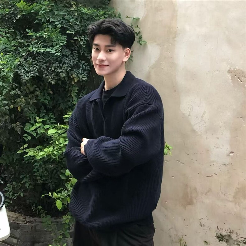 polo领毛衣男秋冬美式复古套头针织衫cleanfit慵懒高级感外套,男装针织衫/毛衣,星座1210-1
