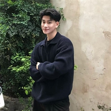 polo领毛衣男秋冬美式复古套头针织衫cleanfit慵懒高级感外套，男装针织衫/毛衣，星座1210-1