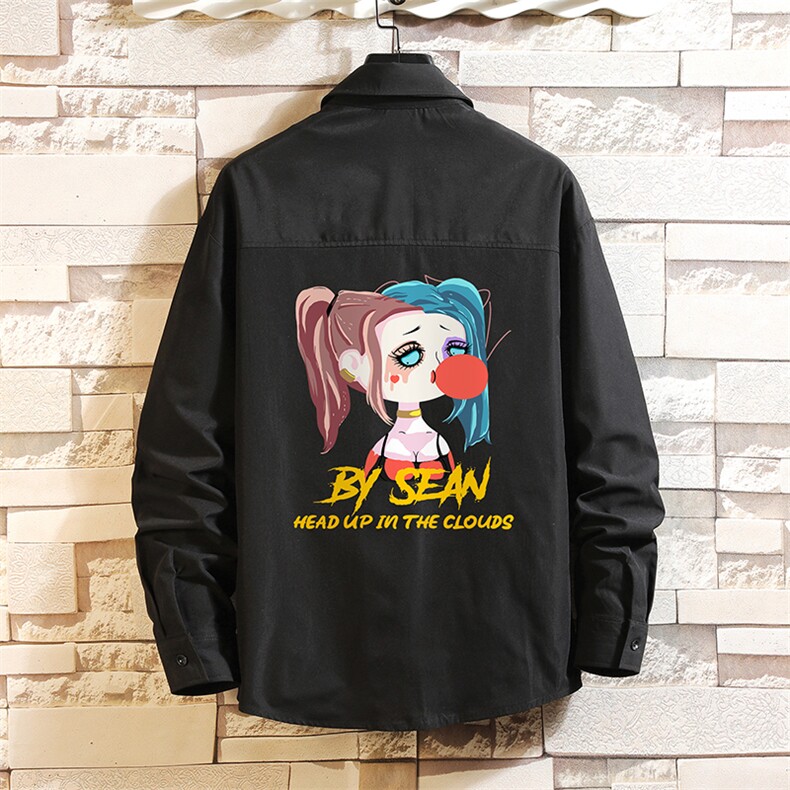 长袖衬衫男士大码宽松衬衣男寸衫砖墙CS15298-P38，男装衬衫，电商A040A