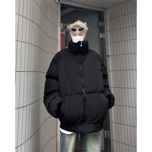 美式宽松立领棉袄外套冬季潮牌休闲加厚保暖棉衣图片
