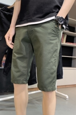 2023夏季纯水洗工装短裤百搭休闲七分马裤潮牌ins中裤G2818P45，男装休闲裤，星座914