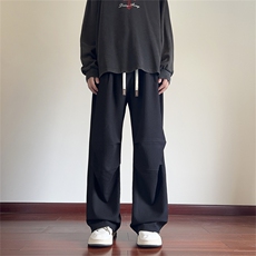 K24770批45控68秋季新款垂感面料裤子男伞兵裤百搭休闲裤男裤子，男装休闲裤，电商D229A