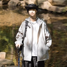 防晒衣男夏季美式高街薄款宽松连帽防晒服夹克潮FY991，男装防晒衣，星座208-5