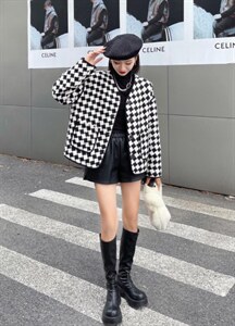 2021冬装新款加棋盘格外套补单,其它,妍舞飞扬