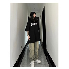 美式高街黄泥牛仔裤男女秋冬潮牌水洗做旧直筒裤SG01P36，男装牛仔裤，星座1112-1