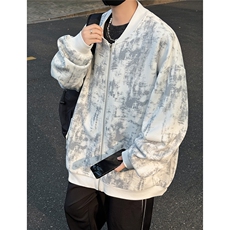 JK5063/P65秋装新款不起球不掉色卫衣男夹克棒球服宽松大码外套，男装夹克，电商A141