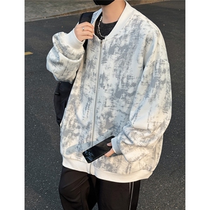 JK5063/P65秋装新款不起球不掉色卫衣男夹克棒球服宽松大码外套图片