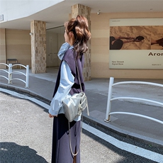 松弛感卫衣套装裙女2025春季新款韩版学院风减龄衬衫半身裙三件套，女装套装/套裙，诺蝶