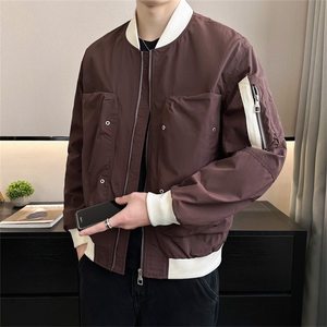 2025春装 店主风新款撞色棒球领时尚潮流夹克休闲外套58102-P115图片