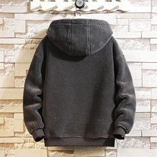 毛毯风正反两穿冬季保暖外套皮毛一体夹克羊羔毛连帽8910-p235，男装夹克，星座815-1（原A203A）