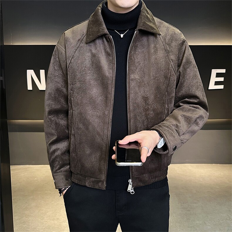 新标90绒有报告冬季男士翻领羽绒服短款夹克外套6693-P295,男装夹克,电商B328
