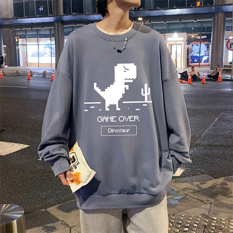S6315-P28秋季圆领卫衣男大码韩版宽松长袖外套,男装卫衣,电商A040