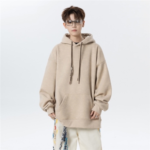 大码秋冬重磅纯色砂洗做旧连帽卫衣JF20-特P62控98加绒特P66控108图片