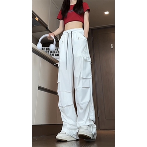 703-K25359-特P32春夏季 冰丝宽松工装直筒休闲裤图片