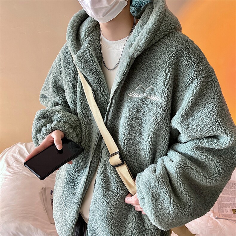 冬季连帽宽松设计感翅膀港风外套情侣男女A071-1008-P110,女装短外套,电商A071