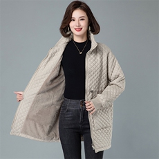 2022冬季新款简约保暖加绒外套时尚百搭显瘦棉服，女装棉衣/棉服，阿丹