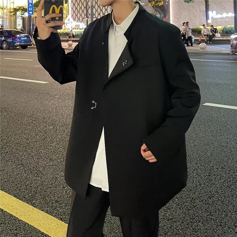 2024春款男中式立领西装风中山装西服休闲外套JK1270P65,男装夹克,星座1013-1