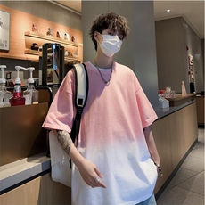渐变色短袖男宽松小众t恤ins潮流夏季上衣潮牌港风衣服T005，男装T恤，星座1116A-1（原606A）