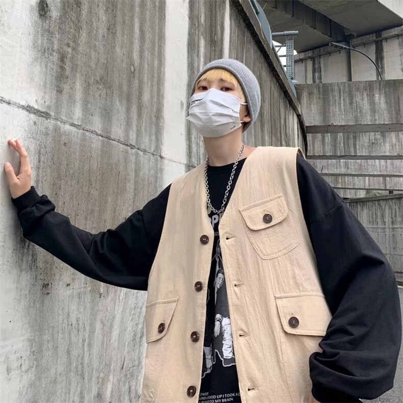 马甲男装2026夏季ins无袖背心宽松潮流帅气复古马夹衣服W2884-P36,男装背心/马甲,星座412
