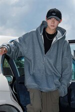 2026港风重磅320克华棉满天星情侣连帽开衫卫衣男KS77864特P68控，男装卫衣，星座227-7