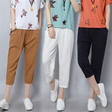 裤子2021年春季修身显瘦纯色中腰均码休闲流行韩版运动百搭，女装连体裤，涵誉