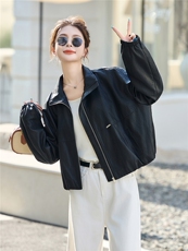 2025年秋季新款时尚休闲GAO级PU皮衣外套，女装短外套，奕薇雅