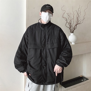 日系立领棉服套装男秋冬季加绒加厚棉袄527/P78图片