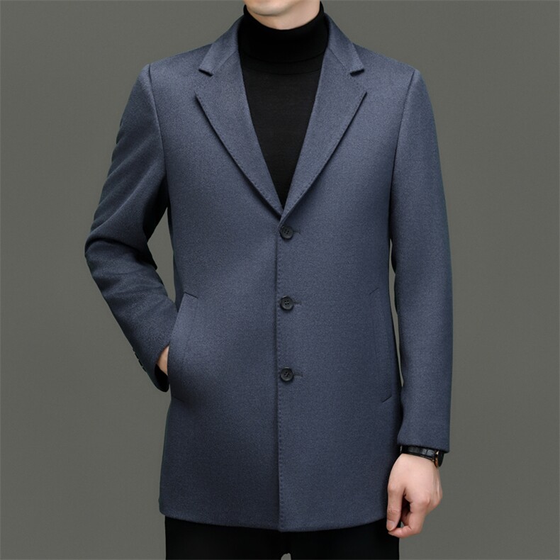 AE822高端羊绒男装毛呢大衣商务精品轻奢品质男装外套大码男，男装毛呢大衣，钱塘207-3