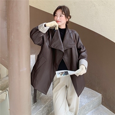 大货2026冬季新款时尚皮衣羽绒服女中长款A907P285K418，女装羽绒服，2C268