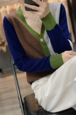 V领开衫新款秋冬季针织衫羊毛衫女2024年秋季，女装羊毛衫，琳尚羊绒