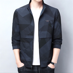 休闲夹克男春季男士外套2023新款上衣商务男装两面穿衣服春装外套图片