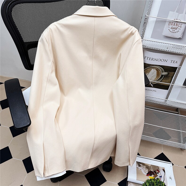 中性风金属装饰西服女外套女港风平铺西服男外套男XF7811P85控105,男装西服,星座226-1