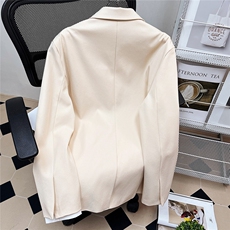 中性风金属装饰西服女外套女港风平铺西服男外套男XF7811P85控105，男装西服，星座226-1
