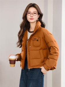 现货2025冬季新款休闲时尚无帽女士保暖加厚羽绒服图片