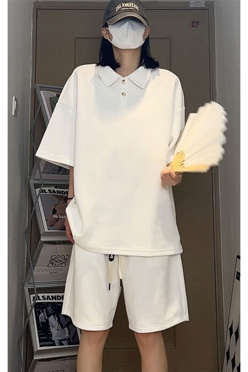 polo衫休闲大码情侣短袖套装T3520上衣26-DK8511裤子21【特价】,男装T恤,电商A007