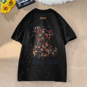 量大优供抖音视频 支持得物配合二开美式满天星亮片短袖T恤MTX165图片