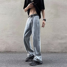 高街牛仔裤男韩版潮流拼色痞子帅气2026夏季新款ins长裤RK200-P45，男装牛仔裤，星座412