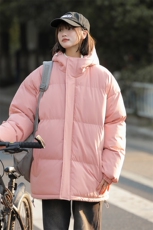 中性风秋冬新款棉衣外套纯色连帽面包服保暖加厚A436-1277-P60，男装棉衣，电商A436