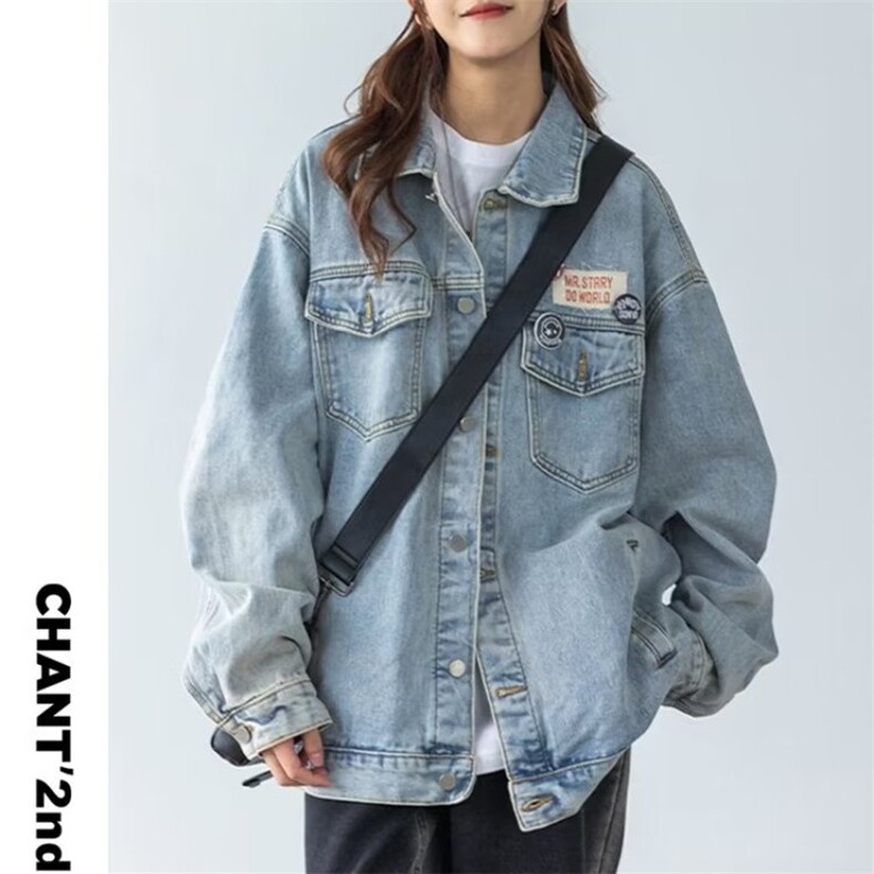 J3323-P53短外套ins新款百搭长袖单件时尚简约女直筒型流行，女装短外套，电商B323A