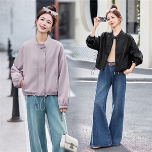 欧货高级感淡黄色白皮衣外套女2026春秋新款蝙蝠袖pu短夹克小个子图片