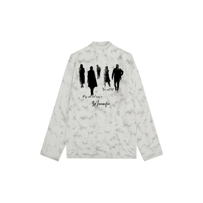 260克重磅扎染德绒半高领打底衫【有货】HD019-DR25318RB-P25,男装T恤,电商019-1