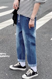主推 20新款日系大码潮男弹力哈伦九分牛仔裤微弹 3206图片