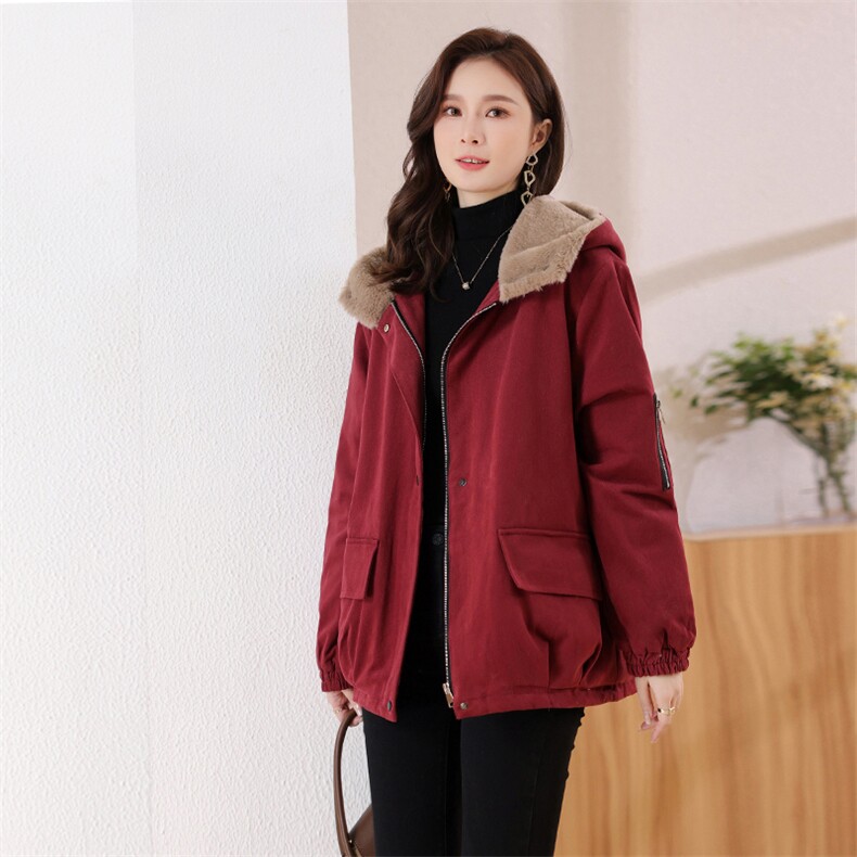 2023冬新款加绒加厚派克服保暖宽松715-1款,女装棉衣/棉服,秋牧寒烟