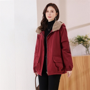 2023冬新款加绒加厚派克服保暖宽松715-1款