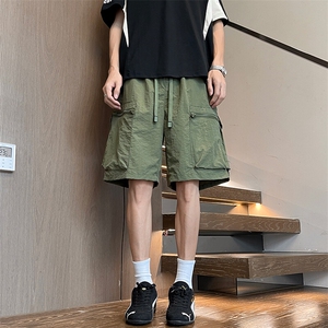 短裤男夏季新款港风宽松冰丝凉感五分裤DK3068-特P28图片