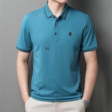 青年夏季2022男士短袖POLO衫透气时髦商务潮流半袖上衣P50，男装Polo衫，星座1105-3